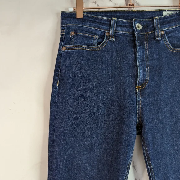 Rag & Bone Nina High Rise Skinny Jeans Marine Blue Dark Wash Denim - Picture 3 of 10